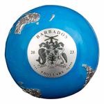 Silver Three Ounces 2023 Blue Marble: Photo Coin, Barbados, Silver Three Ounces 2023 Blue Marble / thumbnail