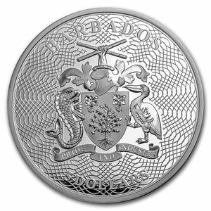 Barbados / Five Dollars Silver 2022 Silver Yellowstone National Park - obverse photo
