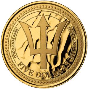 Barbados / Gold Ounce 2024 Trident - reverse photo