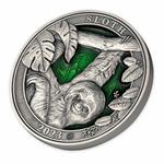 Silver Three Ounces 2023 Sloth: Photo Coin, Barbados, Silver Three Ounces 2023 Sloth / thumbnail