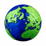 Silver Three Ounces 2022 Green Planet Earth: Photo Coin, Barbados, Silver Three Ounces 2022 Green Planet Earth / thumbnail
