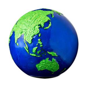 Barbados / Silver Three Ounces 2022 Green Planet Earth - reverse photo