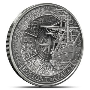 Barbados / Silver Quarter Kilo 2023 Boston Tea Party - reverse photo