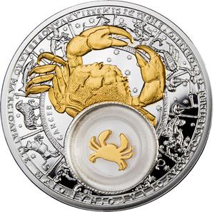 Belarus / One Ounce Silver 2013 Cancer - reverse photo