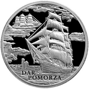 Belarus / Silver Ounce 2009 Dar Pomorza - reverse photo