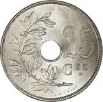 Belgium / Twenty-five Centimes 1922 French - reverse photo