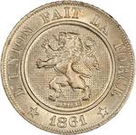 Belgium / Ten Centimes 1861 - reverse photo