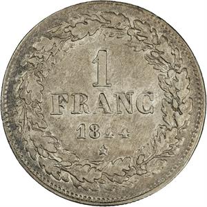 Belgium / One Franc 1844 - reverse photo