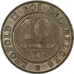 Belgium / Ten Centimes 1894 French - reverse photo