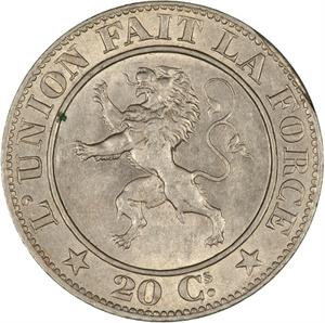 Belgium / Twenty Centimes 1861 - reverse photo