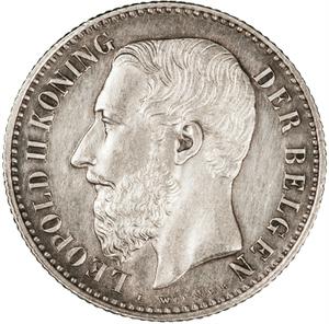 Belgium / One Franc 1887 Flemish - obverse photo