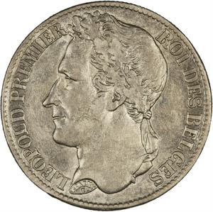 Belgium / One Franc 1844 - obverse photo