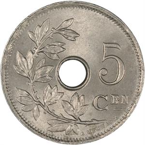 Belgium / Five Centimes 1928 - reverse photo