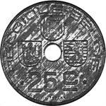 Twenty-five Centimes 1946: Photo Coin, Belgium, Twenty-five Centimes 1946 / thumbnail