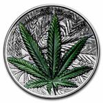 Silver Ounce 2021 Cannabis Sativa: Photo Coin, Benin, Silver Ounce 2021 Cannabis Sativa / thumbnail