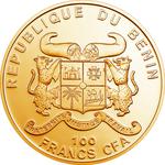 Benin / One Hundred Francs 2010 Canabis Sativa / Gilded - obverse photo
