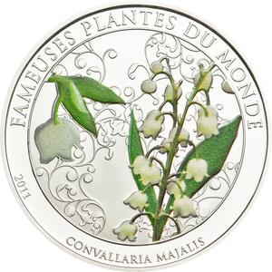 Benin / One Hundred Francs Silver 2011 Lily of the Valley - reverse photo