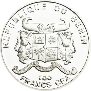 Benin / One Hundred Francs Silver 2011 Lily of the Valley - obverse photo