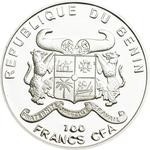 One Hundred Francs Silver 2011 Lily of the Valley: Photo Coin, Benin, One Hundred Francs Silver 2011 Lily of the Valley / thumbnail