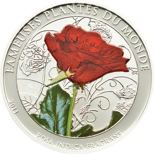 Benin / One Hundred Francs 2011 Rosa Indica Fragrans - reverse photo