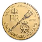 One Hundred Dollars Gold 1975 Royal Visit: Photo Coin, Bermuda, One Hundred Dollars Gold 1975 Royal Visit / thumbnail