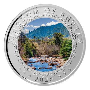 Bhutan / Silver Five Ounces 2025 Year of the Snake - obverse photo