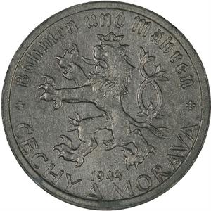 Bohemia and Moravia, Protectorate of / Twenty Haleru 1944 - obverse photo