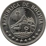 One Peso Boliviano 1968: Photo Coin, Bolivia, One Peso Boliviano 1968 / thumbnail