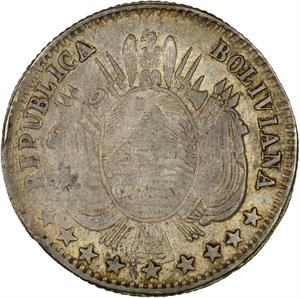 Bolivia / One-fifth Boliviano 1864 - obverse photo