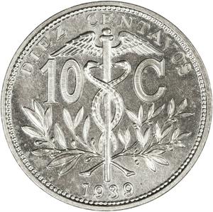 Bolivia / Ten Centavos 1939 - reverse photo