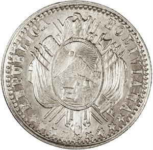 Bolivia / Ten Centavos 1879 - obverse photo