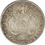 One-tenth Boliviano 1865: Photo Coin, Bolivia, One-tenth Boliviano 1865 / thumbnail