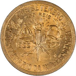 Brazil / Five Hundred Reis 1922 - reverse photo
