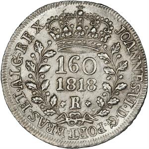 Brazil / One Hundred and Sixty Reis 1818 - obverse photo