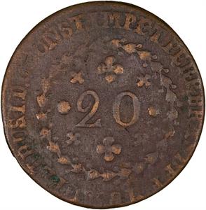 Brazil / Twenty Reis 1828 - reverse photo