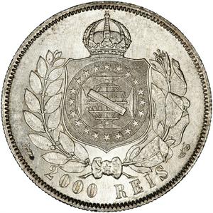 Brazil / Two Thousand Reis 1869 - reverse photo
