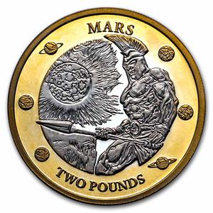 British Antarctic Territory / Two Pounds 2023 Glaciers - Mars - reverse photo