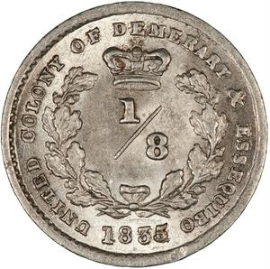 British Guiana / One-eighth Guilder 1835 - reverse photo