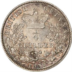 British Guiana / Quarter Guilder 1836 - reverse photo