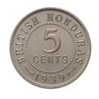 Five Cents (CuproNickel): Photo Proof Coin - 5 Cent, British Honduras (Belize), 1939