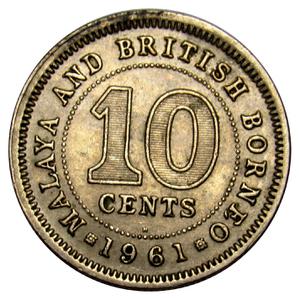 Malaya, British / Ten Cents 1961 - reverse photo