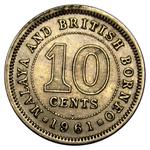 Ten Cents 1961: Photo Coin, Malaya, British, Ten Cents 1961 / thumbnail
