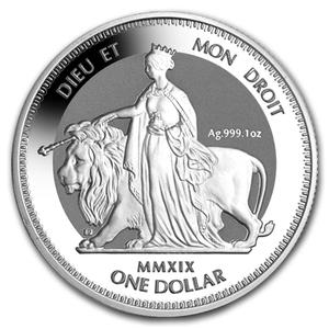 British Virgin Islands / Silver Ounce 2019 Una and the Lion - reverse photo
