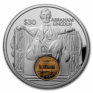 British Virgin Islands / Silver Five Ounces 2022 Lincoln Memorial - reverse photo