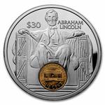 Silver Five Ounces 2022 Lincoln Memorial: Photo Coin, British Virgin Islands, Silver Five Ounces 2022 Lincoln Memorial / thumbnail