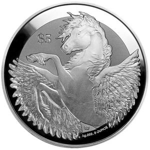 British Virgin Islands / Silver Five Ounces 2018 Pegasus - reverse photo