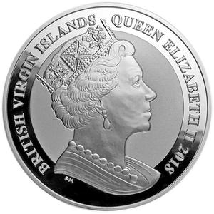 British Virgin Islands / Silver Five Ounces 2018 Pegasus - obverse photo