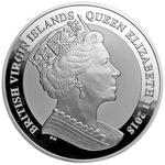 Silver Five Ounces 2018 Pegasus: Photo 2018 5 oz British Virgin Islands Silver Frosted Pegasus Coin (BU) / thumbnail