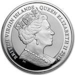 Silver Two Ounces 2019 Pegasus: Photo 2019 British Virgin Islands 2 oz Silver Pegasus Frosted BU / thumbnail