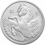 British Virgin Islands / Silver Ounce 2022 Pegasus / 5th anniversary privy mark - reverse photo